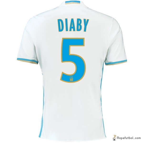 Camiseta Marsella Replica Primera Ropa Diaby 2016/17 Blanco